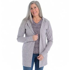 Women’s‎ Christopher & Banks Purple Relaxed Restyled Hooded Rib Knit Cardigan